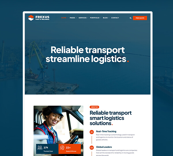 Transport & Logistics WordPress Theme